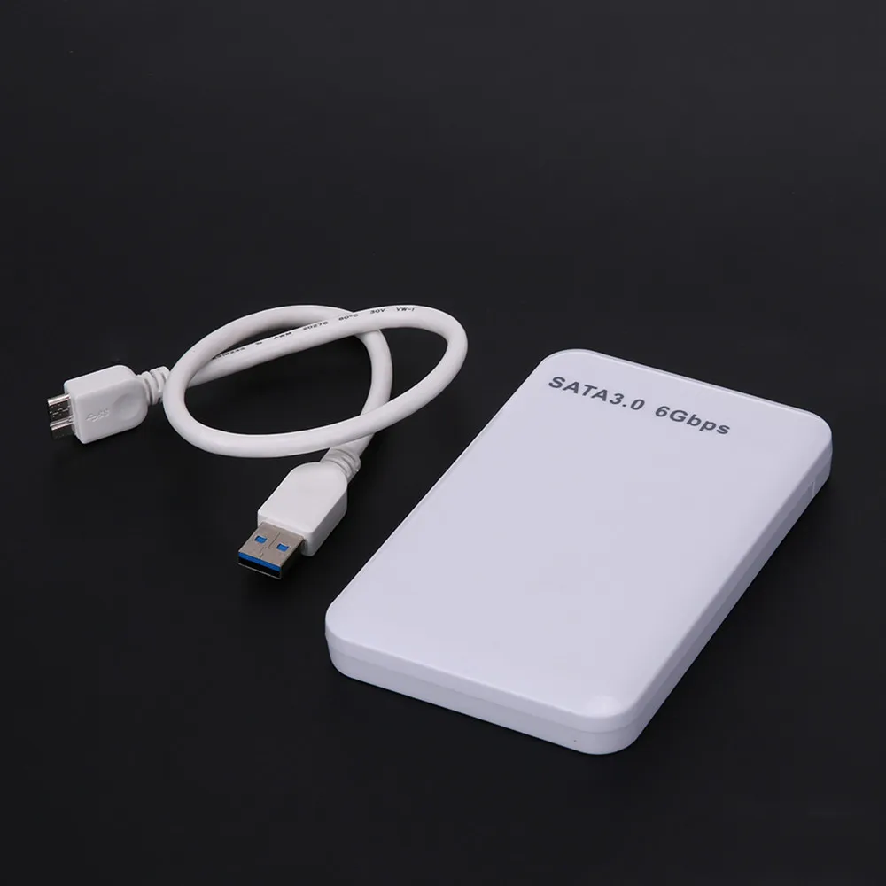 

MEMTEQ 2018 New High Quality 2.5" USB 3.0 SATA Hard Drive External Enclosure HDD SSD Disk Box Case 3TB 6Gbps White