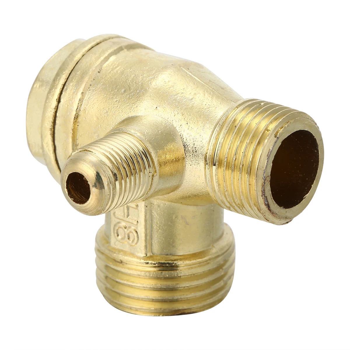 

New Aluminum Alloy 3 Port Check Valve Male Thread Check Valve Connector Return Valve For Air Compressor