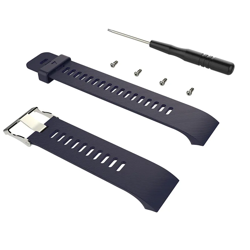 Силиконовый ремешок сменный ремешок для наручных часов браслет для Garmin Forerunner 35 Смарт-часы - Цвет: Navy blue