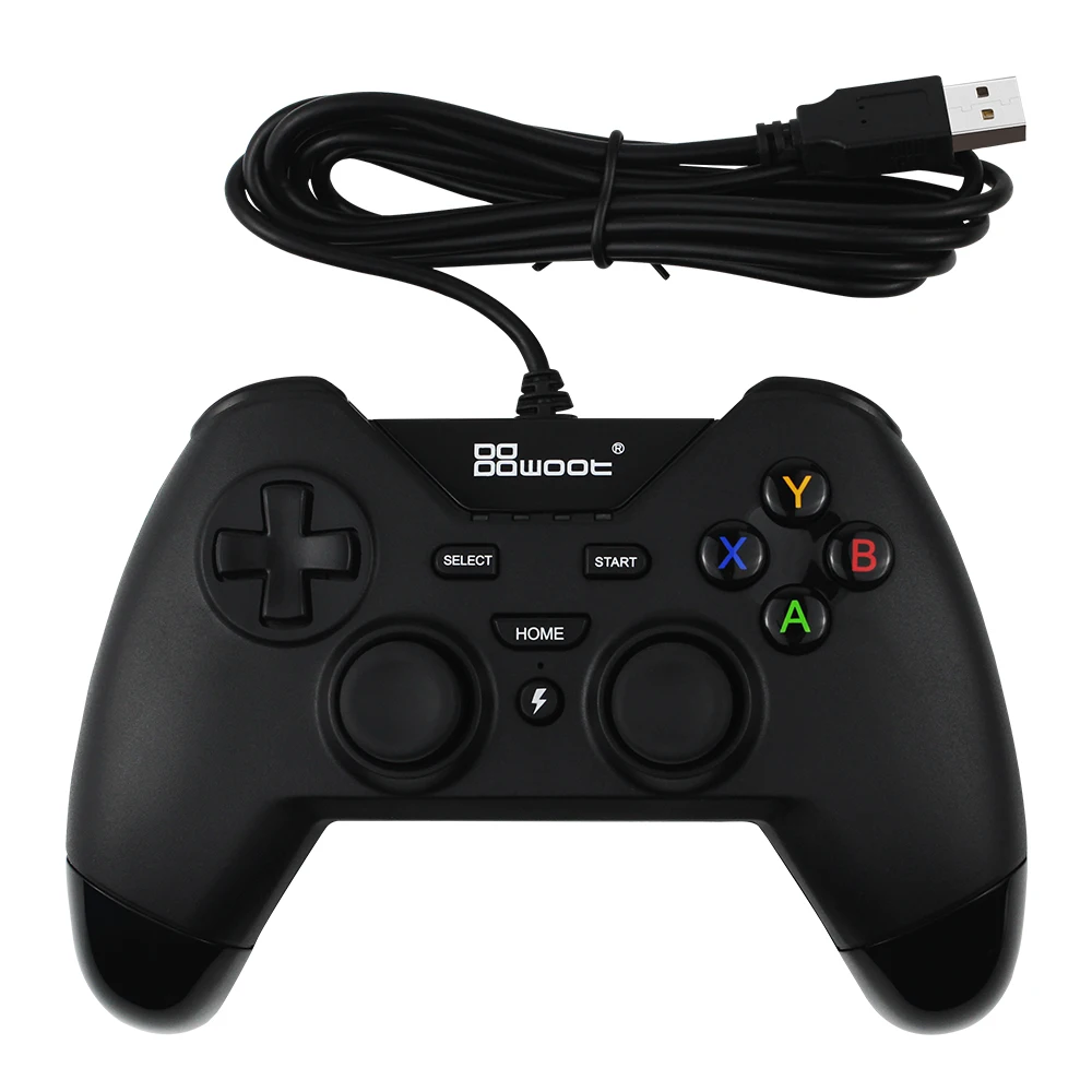 Wired Game Controller Joystick with Dual Vibration Tubro Console for