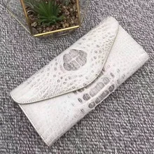 Шикарный дизайнерский женский большой кошелек из натуральной крокодиловой кожи, женский клатч из натуральной кожи аллигатора, женская сумка на ремешке