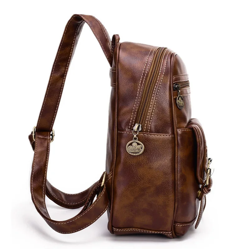 Vintage de cuero de las mujeres de la moda Negro mochila chicas adolescentes marrón mochilas al hombro bolsas de la escuela mochila XA468H Vintage de cuero de las mujeres de la moda Negro mochila chicas adolescentes marrón mochilas al hombro bolsas de la escuela mochila XA468H