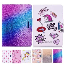 Для samsung Galaxy Tab 4 10,1 SM-T530 T531 T535 Kawaii Единорог панда из искусственной кожи чехол для планшета для samsung Galaxy Tab 4 10,1 чехол