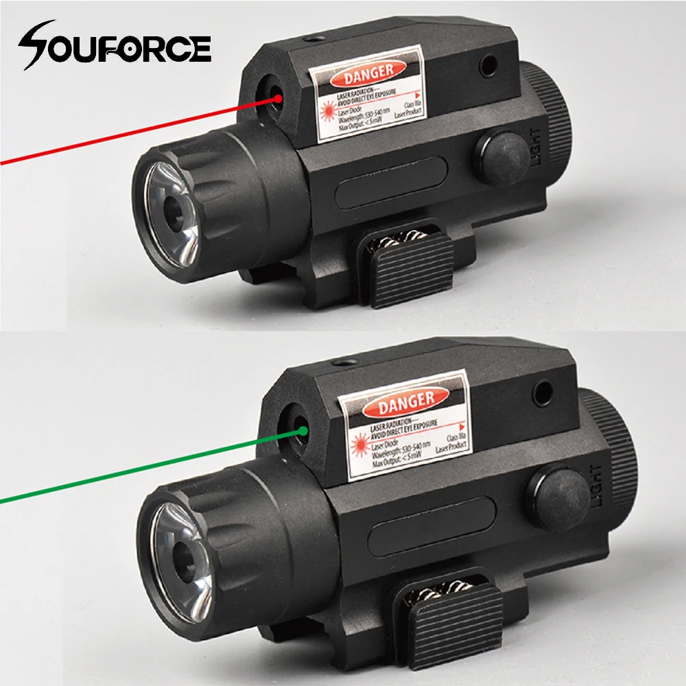 

Red/Green Laser Sight LED Strong Tactical Flashlight in Black Push Button Switch+Tail for Outdoor Military Hunting Shooting