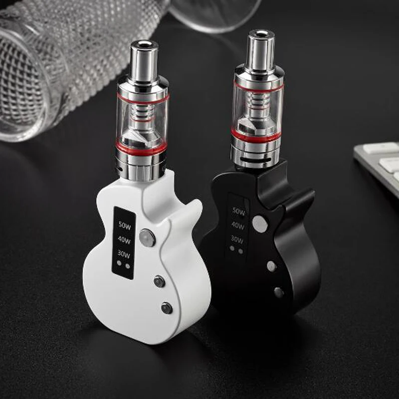 Guitar starter kit e cigarettes Mini box mod 1050mah led 50W electronic