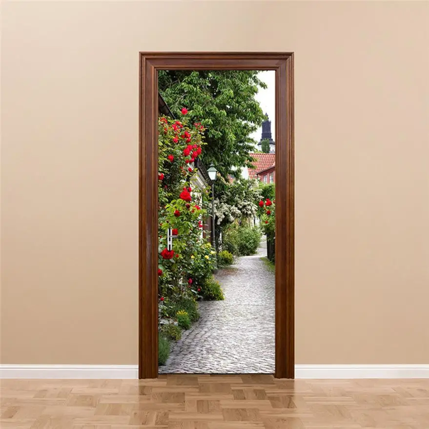 

Home Decor 3D Wall Sticker Art Decor Vinyl Removable Mural Poster Scene Window Door wall sticker Home Deco mirror JU31