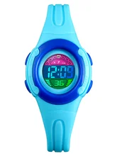 SKMEI Luminous Children Watch Fashion Digital Back Light 5Bar Waterproof Buckle Student Running Wristwatch Outdoor Casual Clock