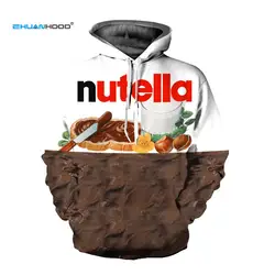 EHUANHOOD Новая мода 3D толстовки с капюшоном для женщин/мужчин Толстовка с принтом Nutella еда хип хоп Повседневный стиль брендовые пуловеры Топы