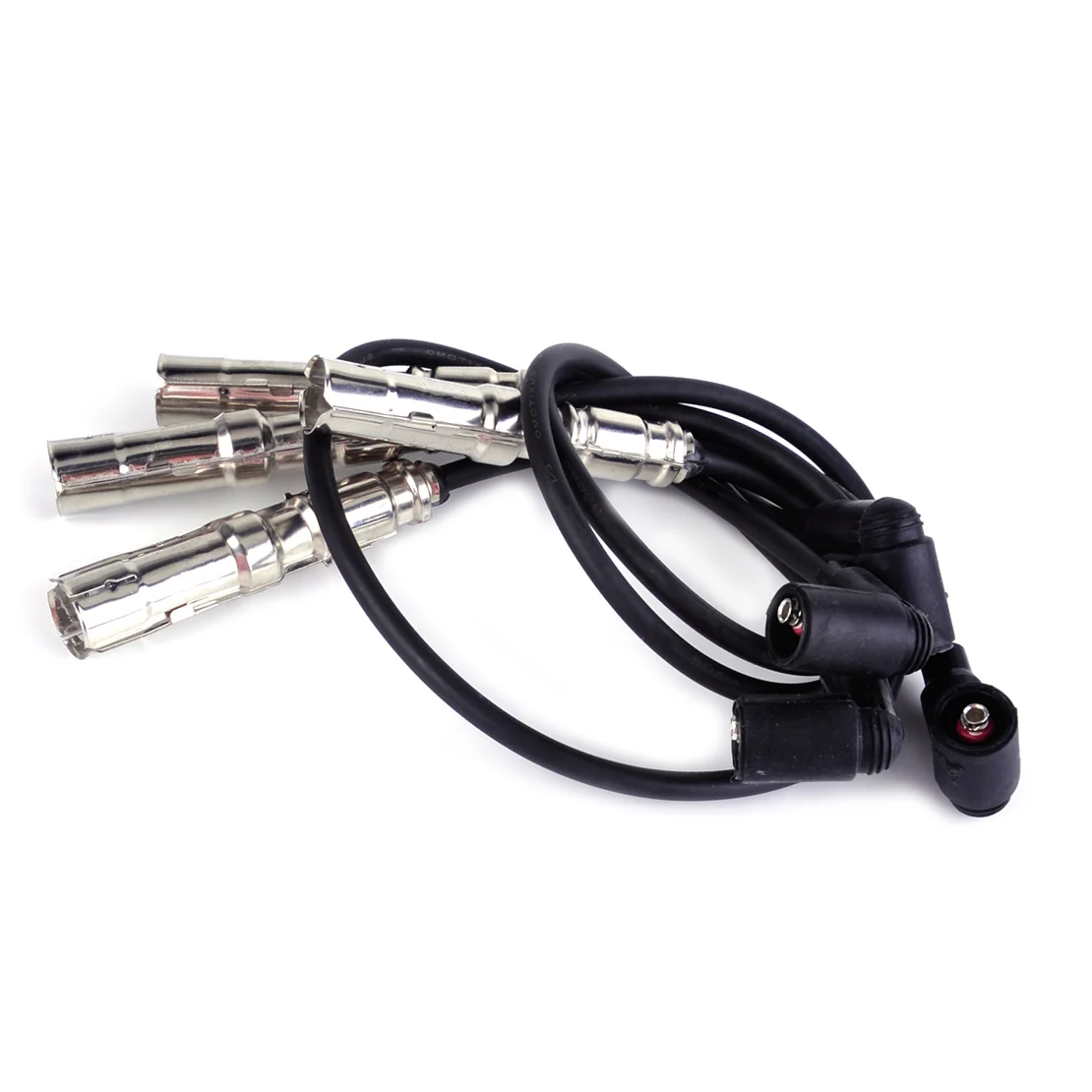 

DWCX New 4Pcs / Set Car Spark Plug Ignition Wire Cable 175-6224 / 1AMSW00091 27588 for VW 2.0L SOHC Beetle Jetta Golf Golf City
