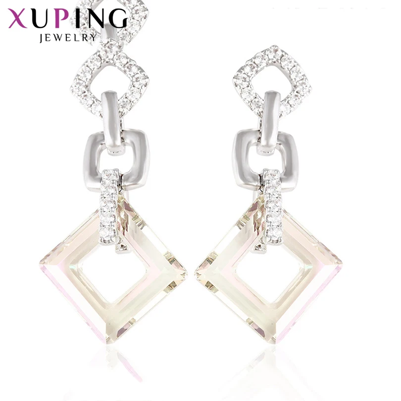 

Xuping Jewelry Earrings Unique Rhombus Shape Elegant Crystals from Swarovski Pretty Christmas Gifts for Ladies S144.1--92931