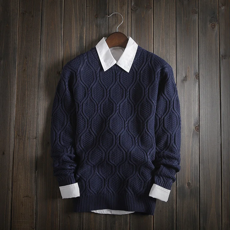 Men's Autumn Sweater knitted shirt Korean version skinny head men's sweater winter sweater men 2019