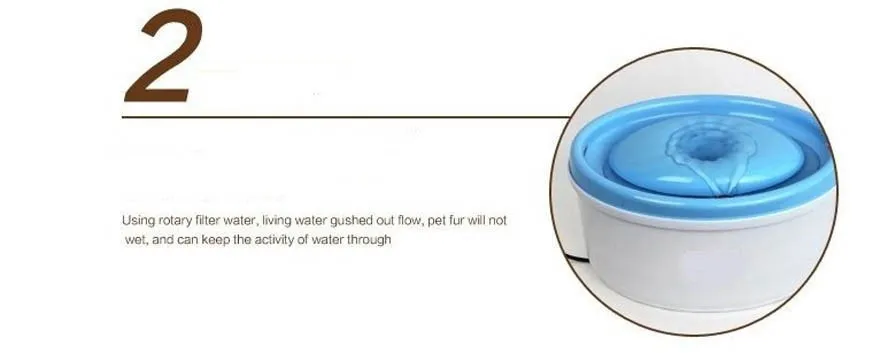 110-230 В Автоматическая бутылочка для подачи воды в Поильник для собак фонтан для домашних животных с безопасным преобразователем напряжения овальной формы