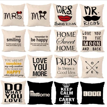 

Fashion Linen Throw Pillows Cover Decorative Modern Comfortable Home Decor Pillow back rest pillowcase
