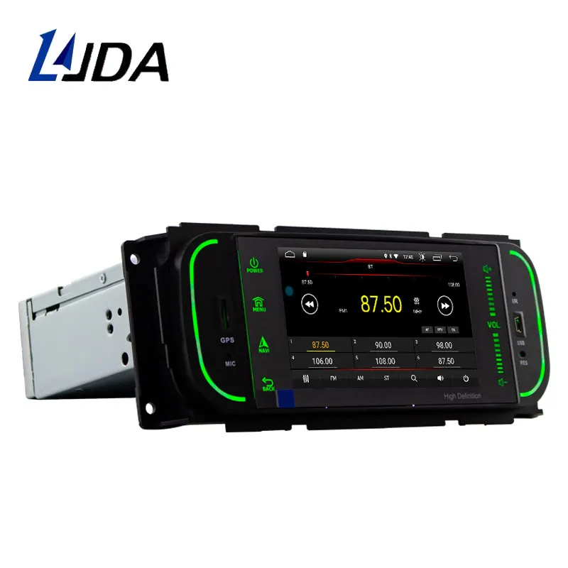 LJDA Android 10.0 1 Din Car Radio Multimedia Player GPS Navigation For Jeep Grand Cherokee Wrangler