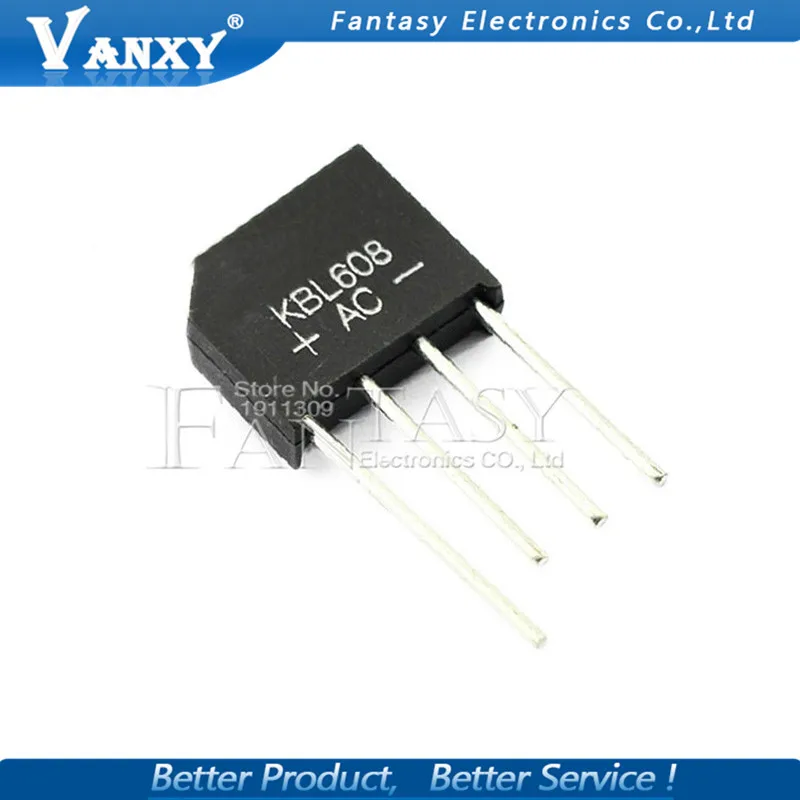 Aliexpress.com : Buy 5PCS KBL608 KBL 608 bridge pile 6A 800V flat ...