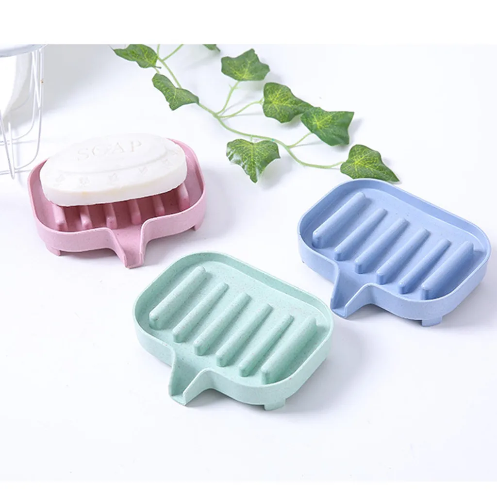 Soap Holder Flexible Bathroom Soap Dish Storage Holder Rack Soapbox Plate Tray Drain