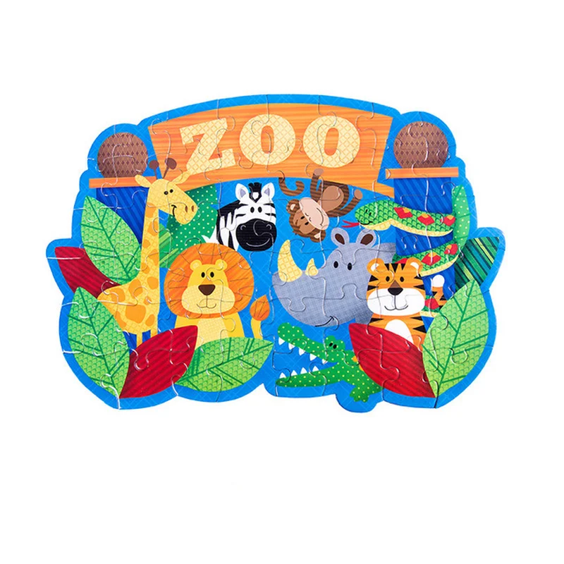 

48 Pcs Children's Puzzle Mermaid Zoo Puzzle Baby Handkerchief Pocket Paper Intelligence Toy Easy To Carry Children's Toys