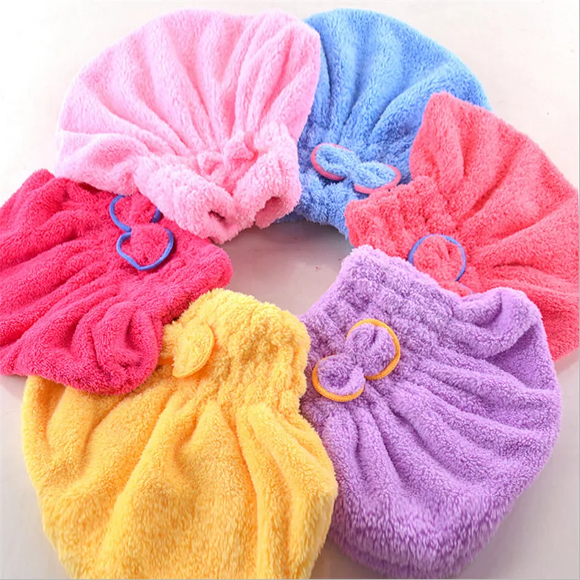Горячая Распродажа мягкое банное полотенце текстиль тюрбан для волос из микрофибры быстро сухие волосы шляпа обернутая банное полотенце B