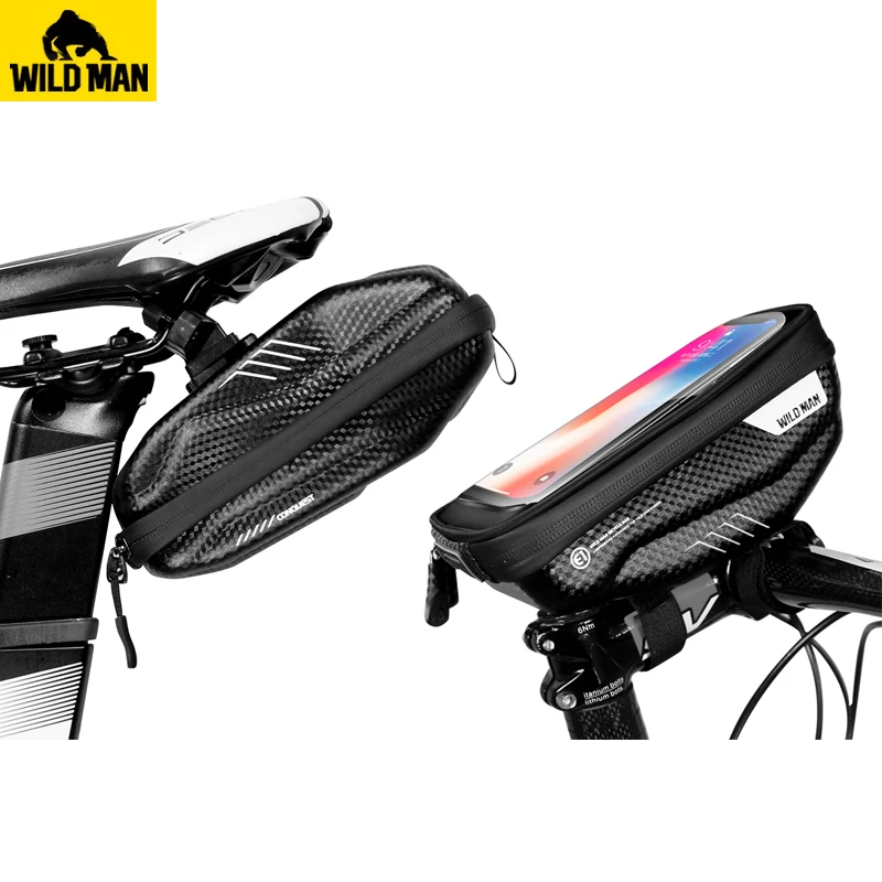 

Rainproof Bicycle Top Tube Handlebar phone Bag Touchscreen Cell Phone Bag Hard Shell Bike Front Frame Bag Tool Tail Saddle Bag