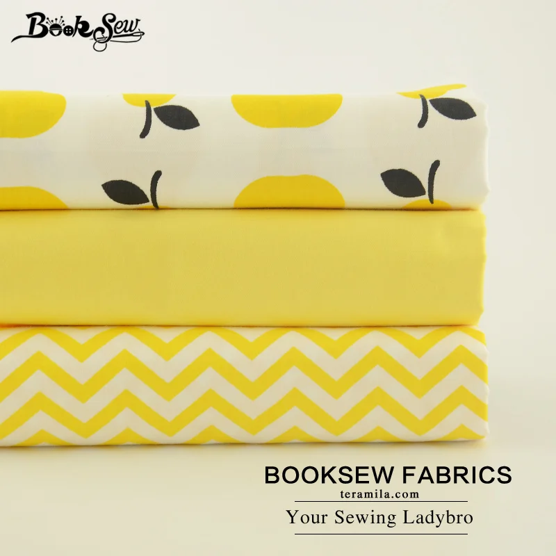 Комплект из 100% хлопчатобумажной ткани Booksew 3 шт./лот дизайн груша и волны толстая