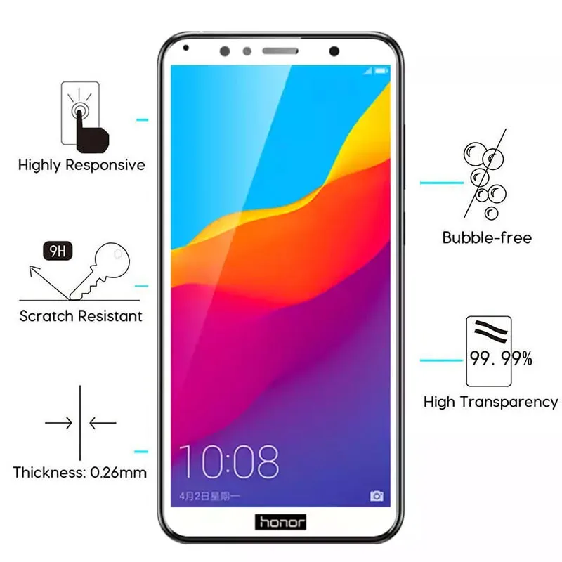 Защитное стекло для Huawei Y5 Y6 Y7 Prime 2018 закаленное на Huawey Y 5 6 7 5y 6y 7y Y52018 Y62018 Y72018