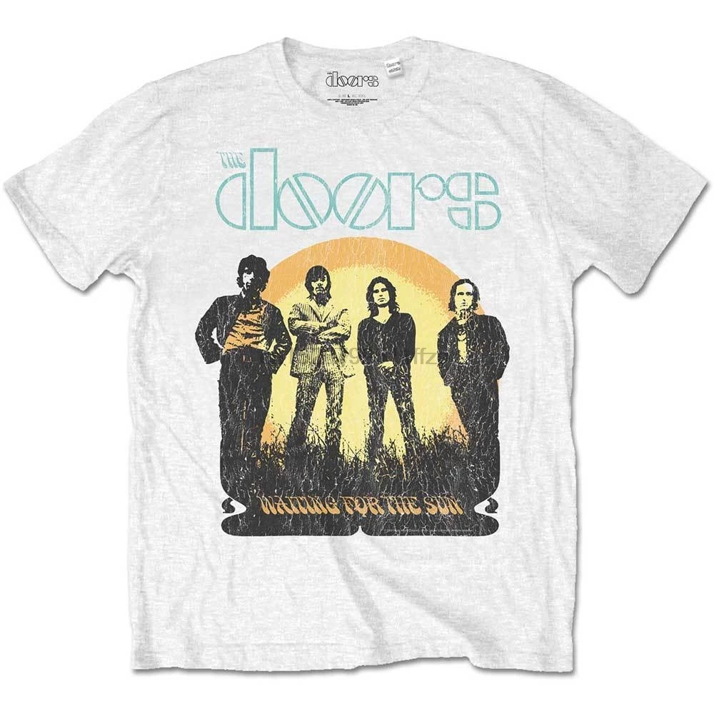 

The Doors Waiting for the Sun Jim Morrison Wht ufficiale Uomo maglietta unisex Printed T Shirt Summer Men top tee