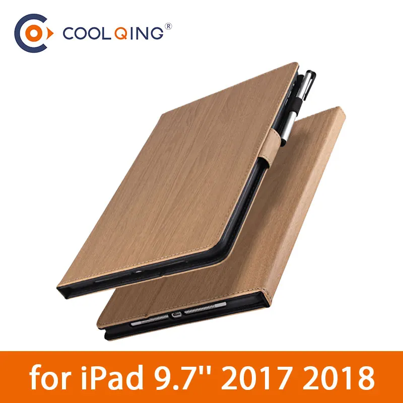 

TPU Tablets Case For iPad 9.7 2017 2018 Wood Pattern Design Protective Cover PU Leather Tablet Case For iPad 9.7 iPad 2018 Case