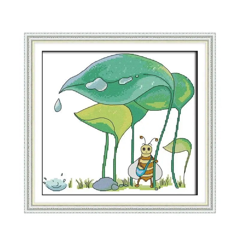 

Ants Under The Leaves Counted Cross Stitch 11CT 14Ct DMC Chinese Cross Stitch Crafts Ecological Cotton Embroidery Needlework Set