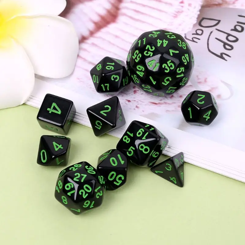 10 Pcs/Set Game Dice Multi Sided Dices Mixing Party Games Club Gifts Creative Adult Children For Dungeon D& D Games Play