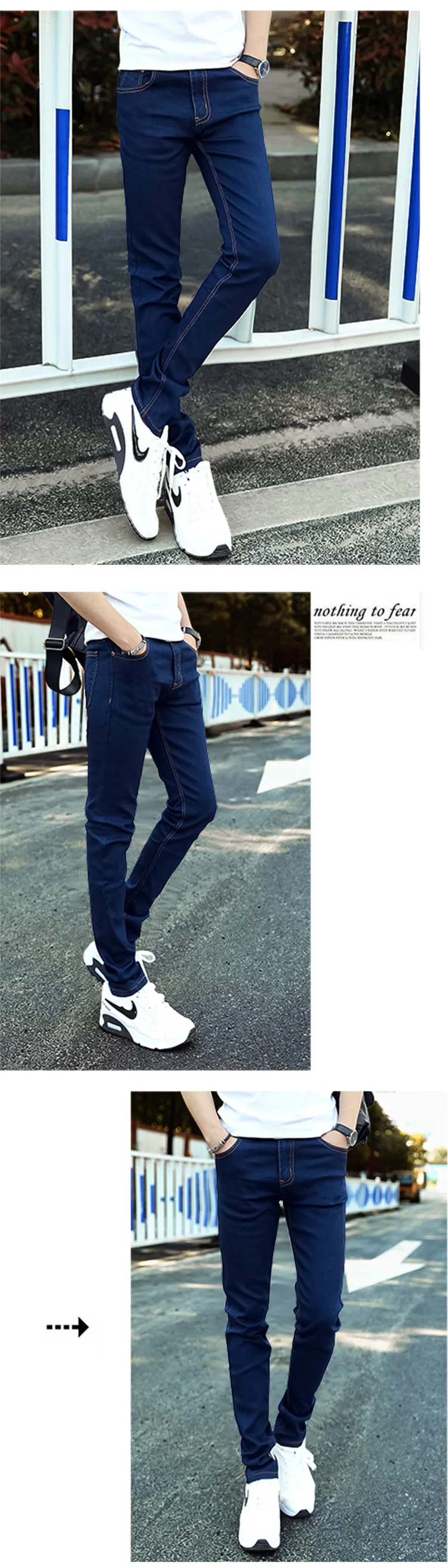 jack and jones jeans 2021 Mens jeans New Fashion Men Casual Jeans Slim Straight High Elasticity Feet Jeans Loose Waist Long Trousers hot baggy jeans mens