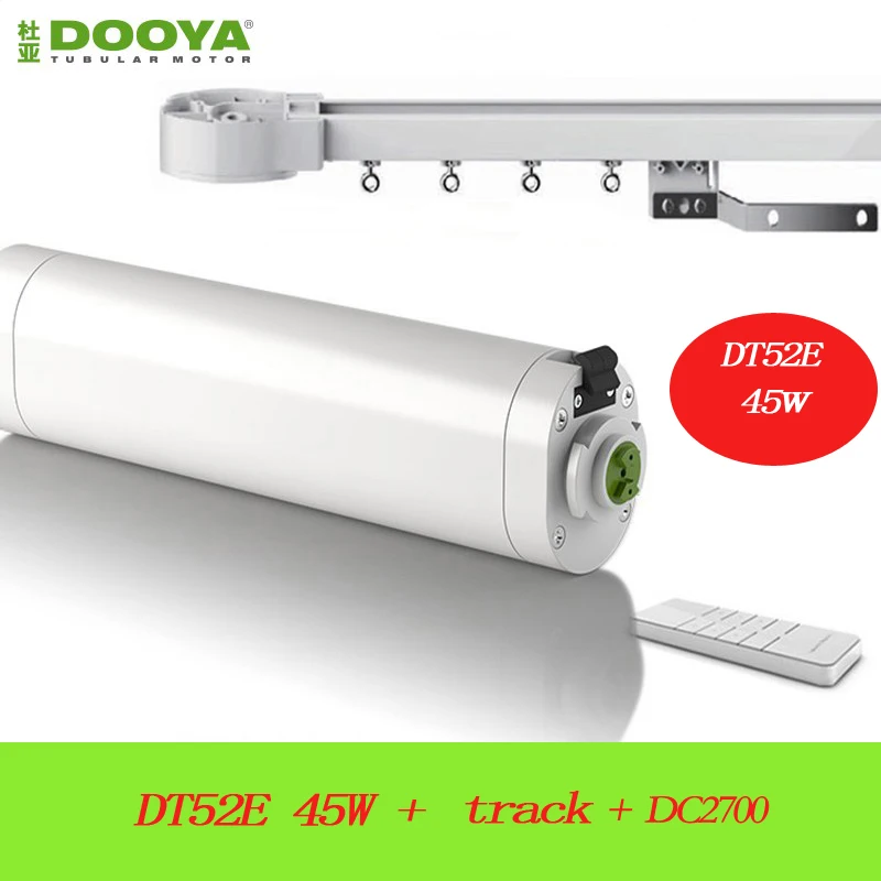 

Dooya smart home Electric Curtain Motor DT52E 45W with remote +Silence Track Automatic Curtain Control System