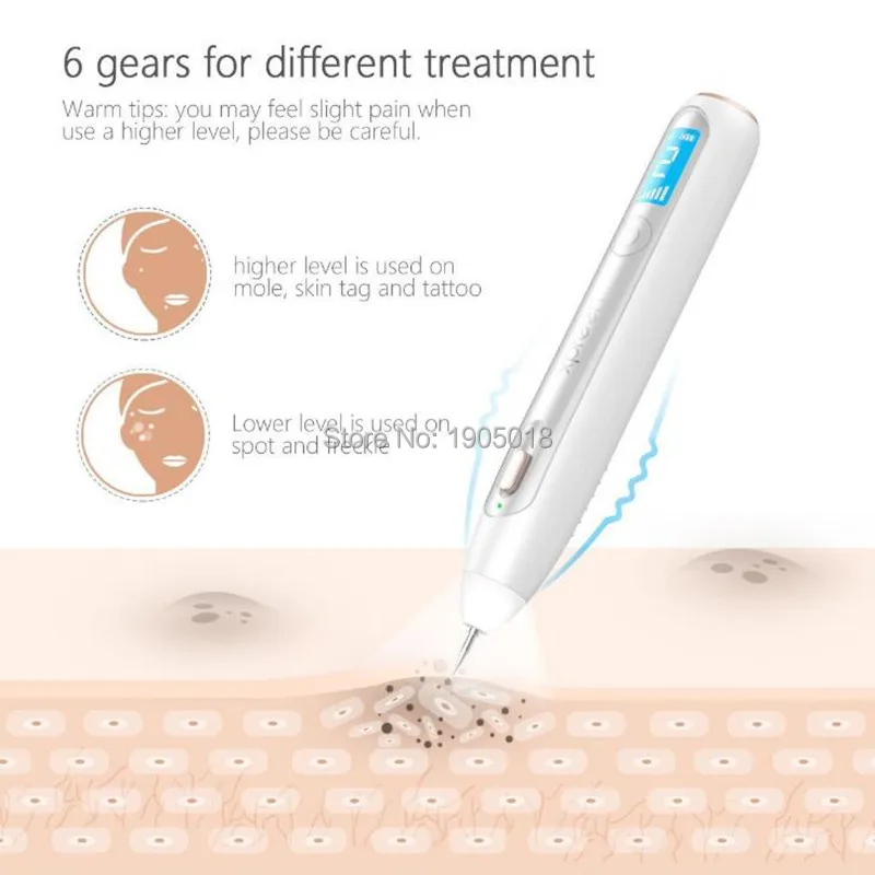 

New arrival laser plasma pen Wireless Charging Mole Remover Pen with 6 Levels for Facial Freckle Dark Spots Tattoo Wart Tool Kit