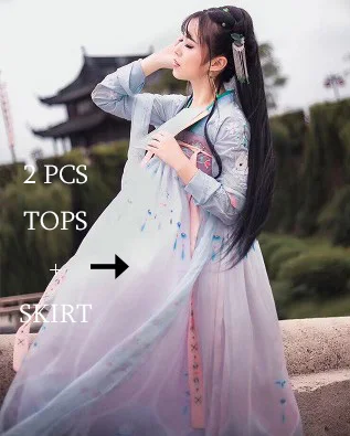 Классический Hanfu Chinses традиционный танцевальный костюм для женщин Династия Тан Косплей Одежда для сцены Восточный фестиваль наряд DC1806 - Цвет: light purple suit