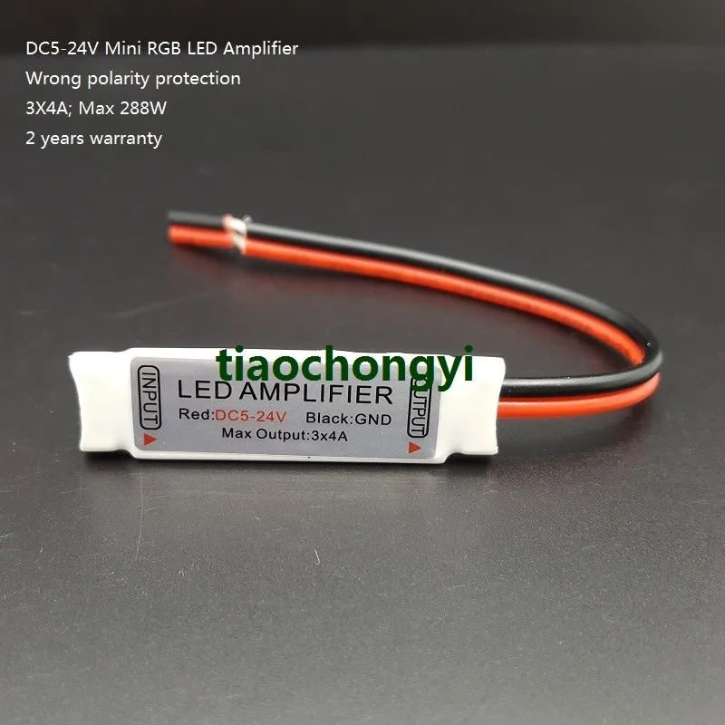 

DC5-24V 12A Mini RGB LED Signal Repeater Amplifier For 5050 RGB LED Strip light 3X4A; Max 288W New