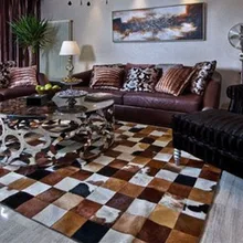 Модные художественный ковер натуральный натуральной коровьей кожи в форме животных ковры