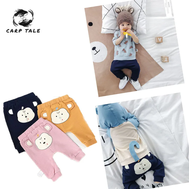 

Baby clothes spring pants boys and girls baby trousers harem pants bear big PP pants children's clothing new newborn trousers