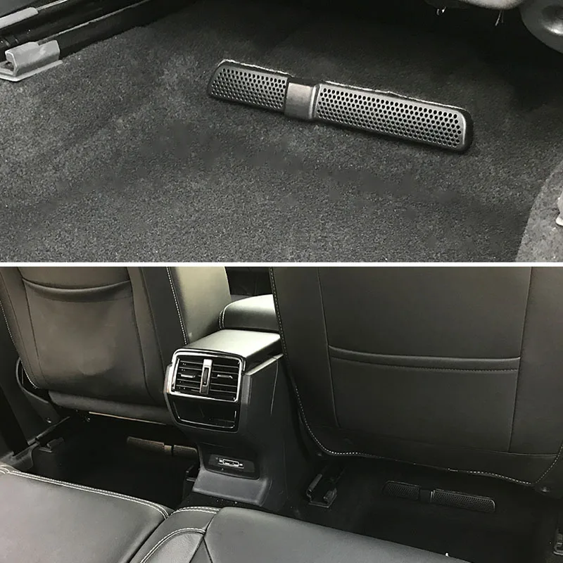 Комплект из 2 предметов, чехол для автомобильного выхода воздуха для Skoda Kodiaq, заднее сиденье под заднее сиденье автомобиля, кондиционер, вентиляционная крышка, автомобильные аксессуары