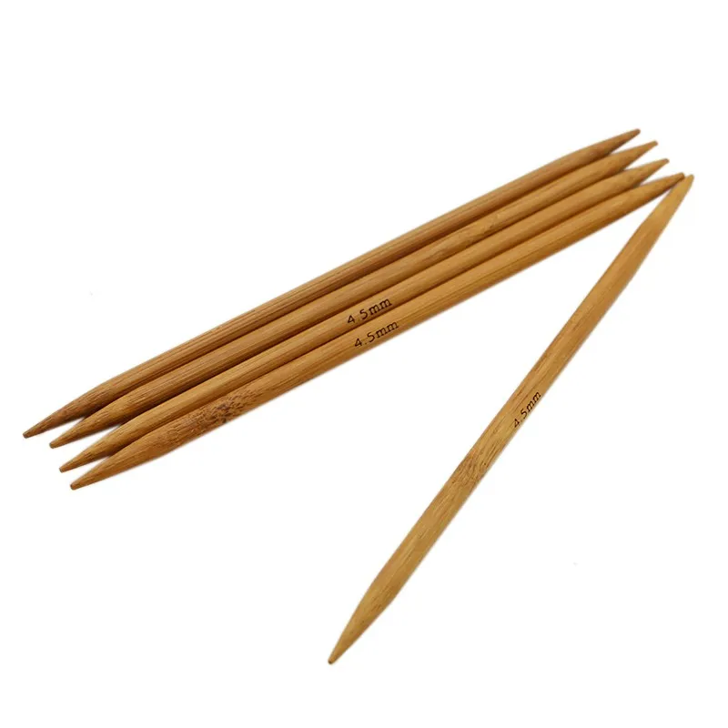

55pcs Double Pointed Carbonized Bamboo Sweater Knitting Needles Weave Scarf Hat Glove Needle Sweater Maker Sewing Accessories