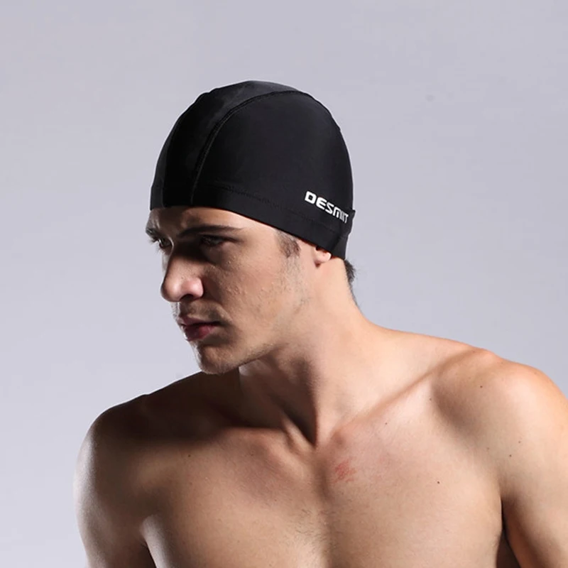 

SD423 Solid and Stripe Men Beach Board Swimming Caps Swimming Pool Caps Sports Swim Pool Swim Hat Free size for Men