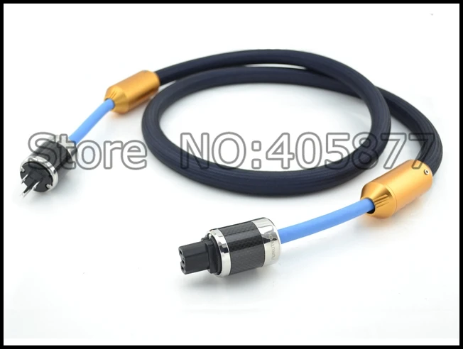 

1.5M US version Hifi audio G7 Ruby Double Crown power cable with Rhodium Carbon fiber Power plug without box