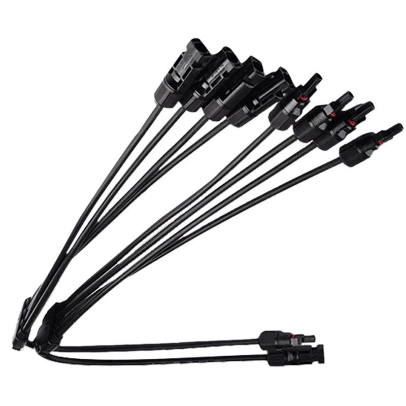

1pair MC4 Solar Style Y Branch Adapter Connectors 1 To 4 Male And Female Panel Cable Photovoltaic Connector Adapter Dropshipping