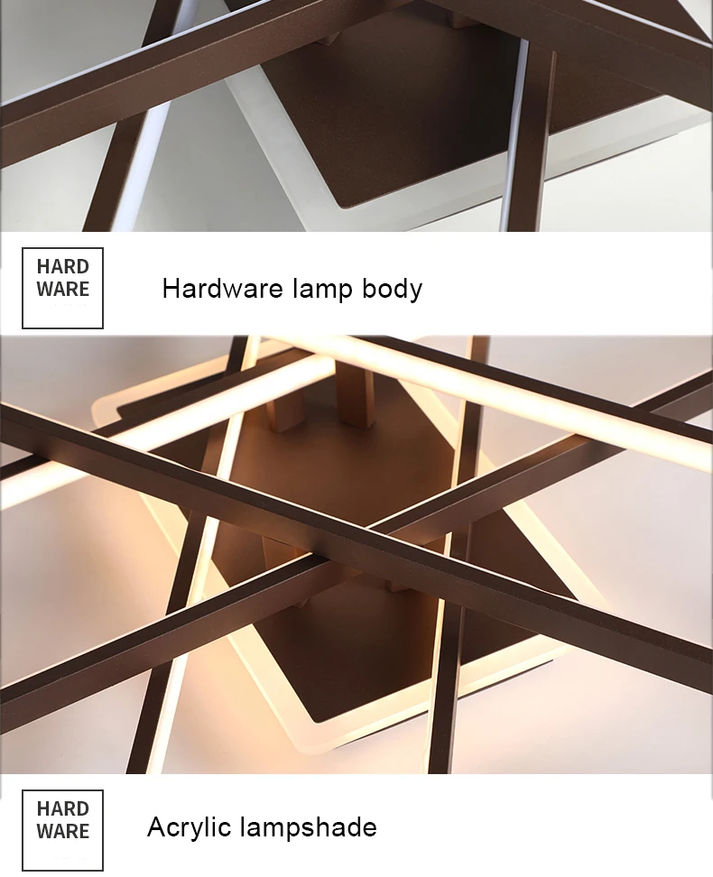 Простая современная светодиодная люстра кофейного/белого цвета для гостиной, столовой, оригинальная люстра для спальни