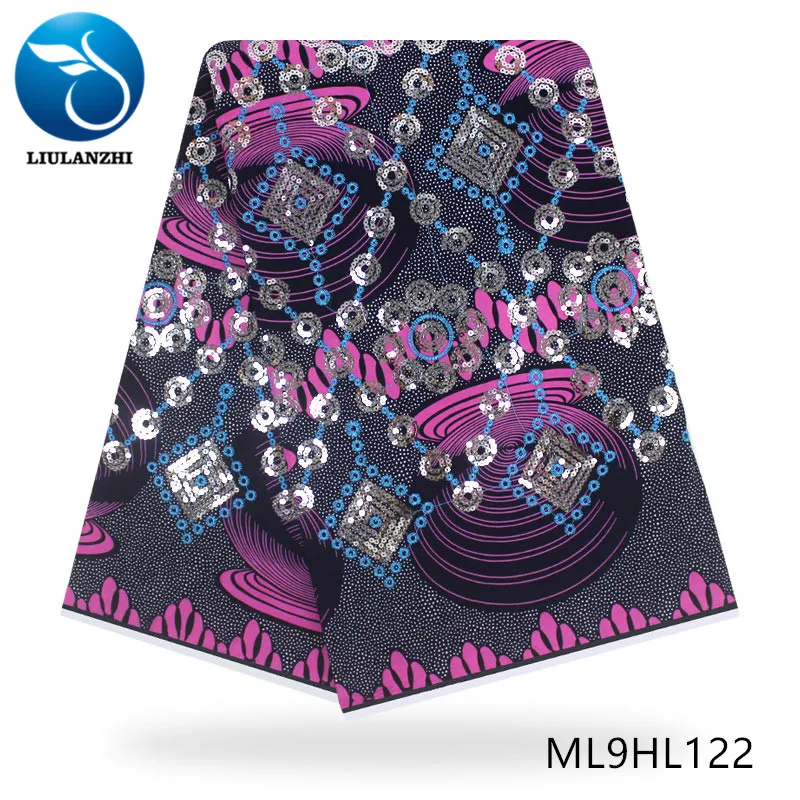 

BEAUTIFICAL ankara wax prints fabric 100% cotton real wax with sequins african print fabric ML9HL122