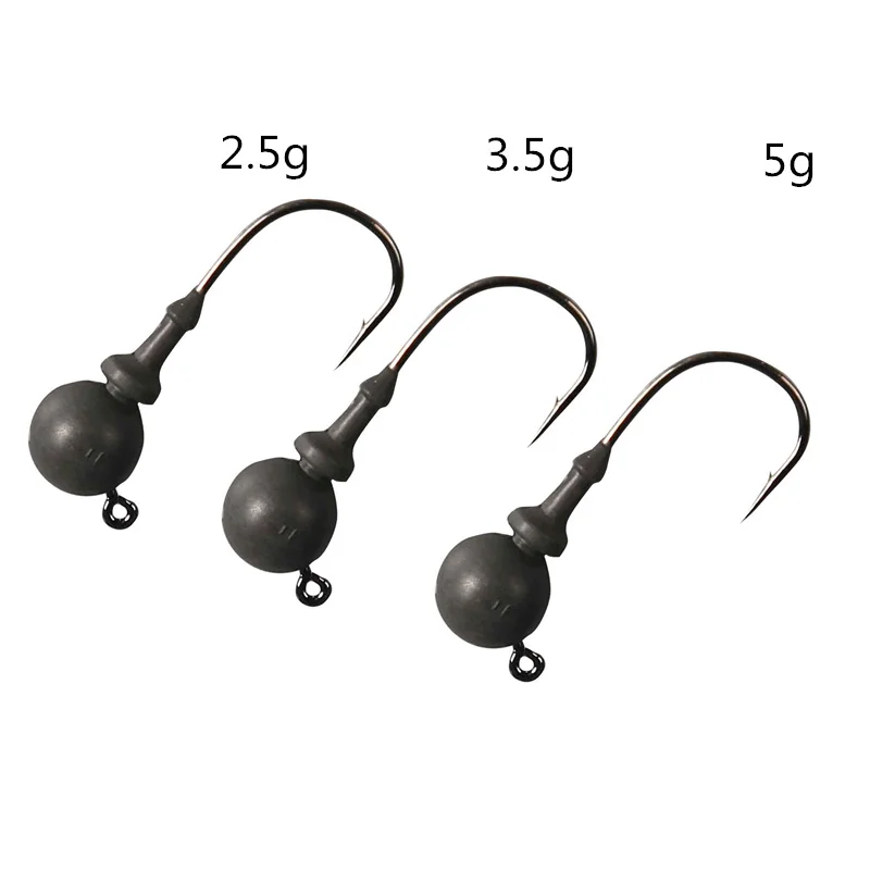 Buy 3pcs/lot Primary lead head hook 3g/3.5g/5g soft bait hooks soft hook worm