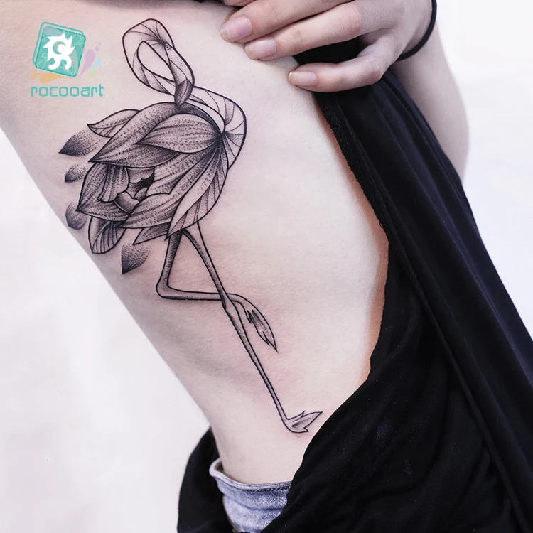 Rocooart QC fiori braccia tatuaggio colorato Taty Body Art impermeabile tatuaggio temporaneo adesivi rosa falso tatuaggio orchidea Tatouage