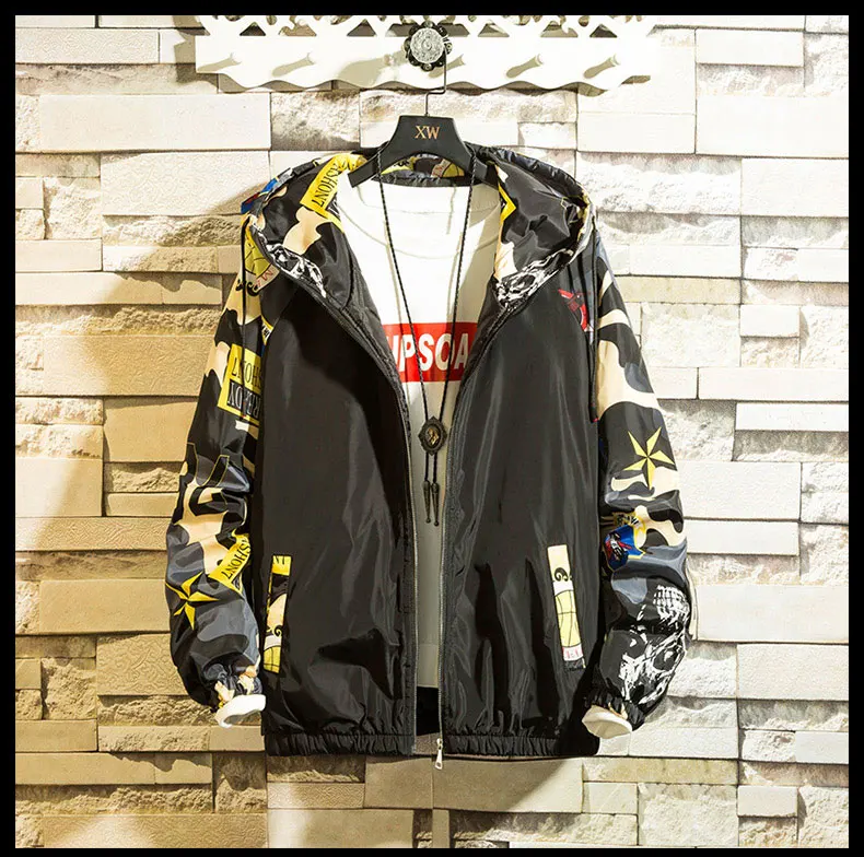 Темно-серый Плюс размер 3XL Новое камуфляжное пальто Мужская куртка Осень Зима Повседневная утепленная плюс хлопок мужская двусторонняя мужская куртка - Цвет: Темно-серый