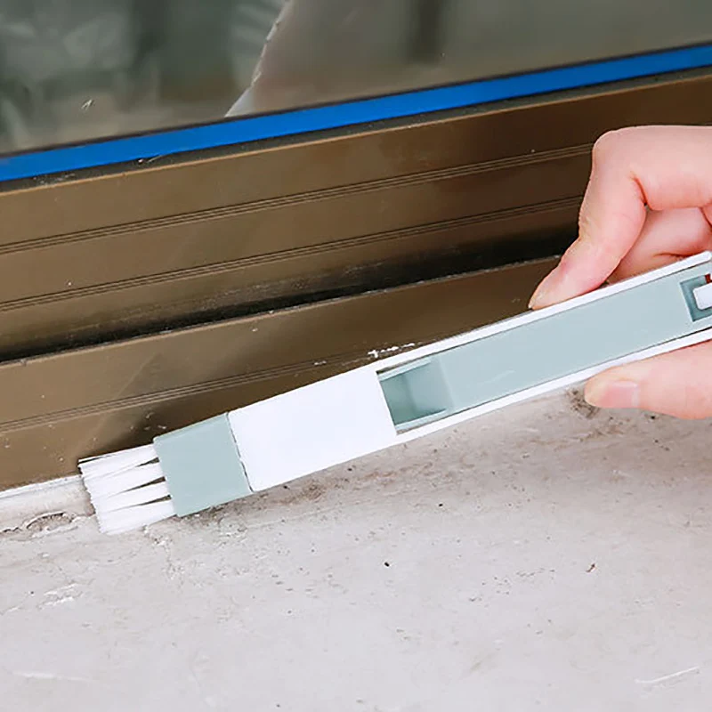 

BASUPPLY 2Pcs/lot Multifunction Window Groove Brush Keyboard Nook Cranny Dust Shovel Window Track Cleaning Tools Dropshipping