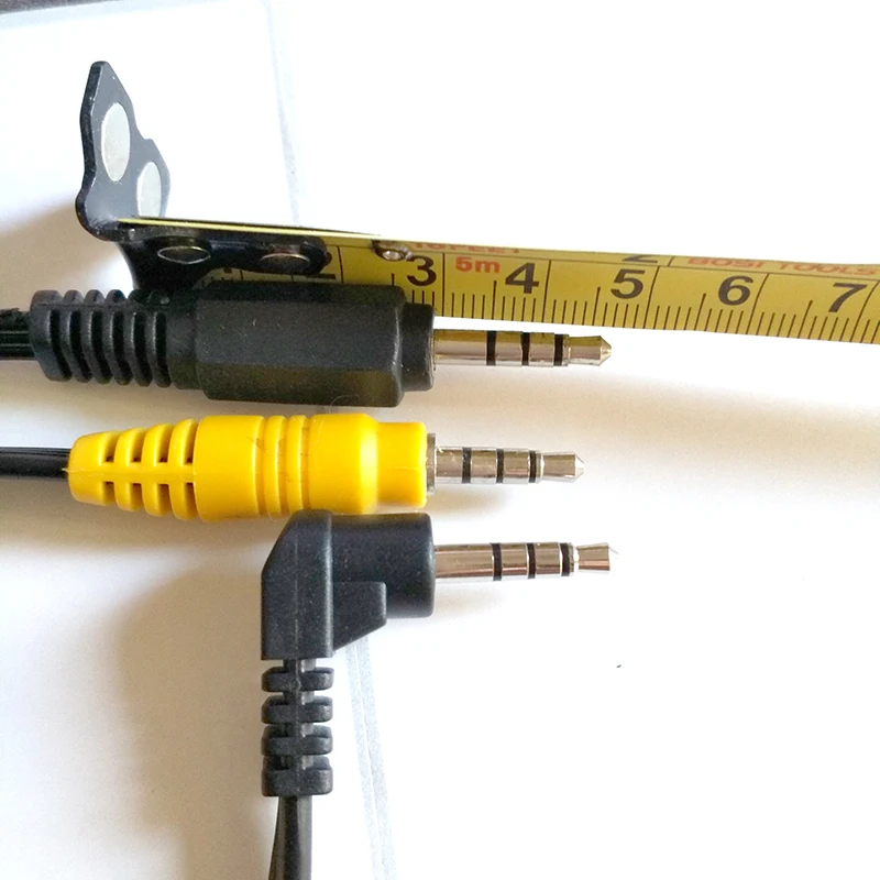 Качественный 1/8 &quot3 5 мм 4P mini AV TRRS угловой штекер для 3 RCA гнездового адаптера аудио