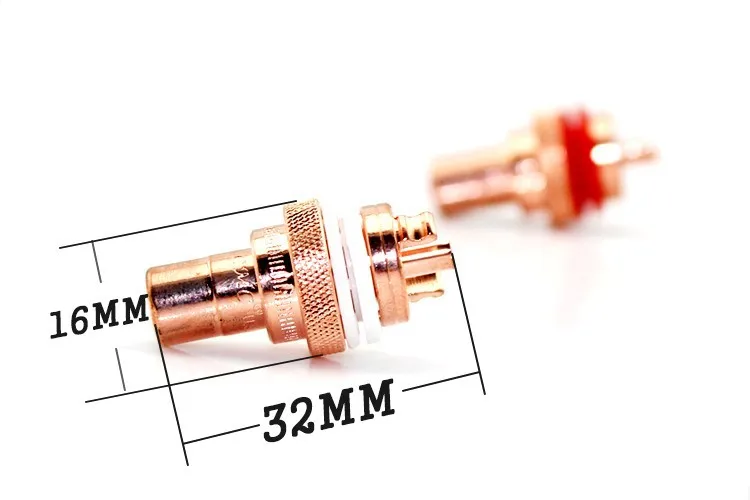 YYAUDIO DIY набор из 4 качество Rca Plug красный медь покрытием RCA розетка инструменты для наращивания волос YY-816-U CD плеер Бесплатная доставка