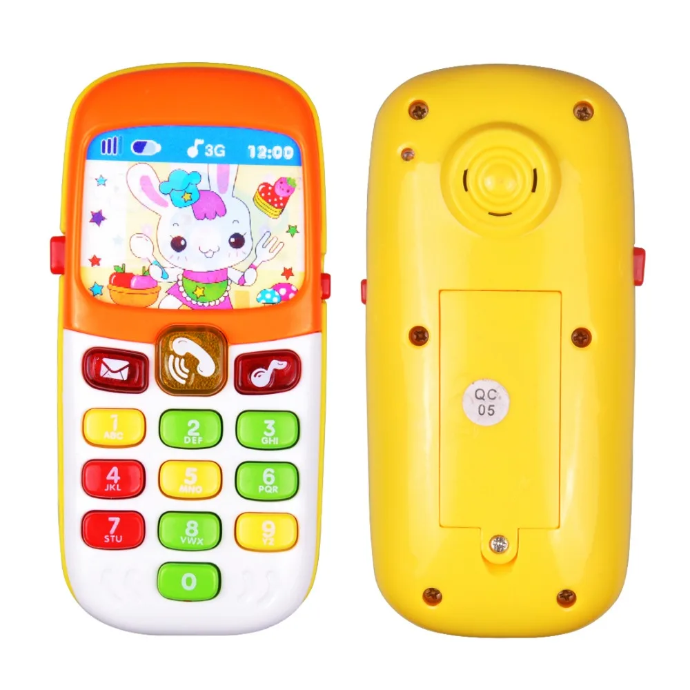 Electronic Toy Phone Musical Mini Cute Children Phone Toy Early Education  Cartoon Mobile Phone Telephone Cellphone Baby Toys - Vocal Toys - AliExpress